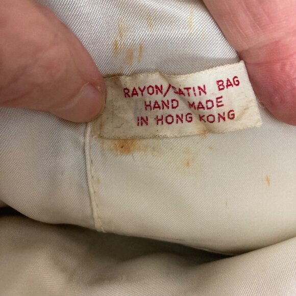 Vintage Floral Beaded Handbag Evening Bag Chain Strap Feminine Victorian Regency - Picture 5 of 10